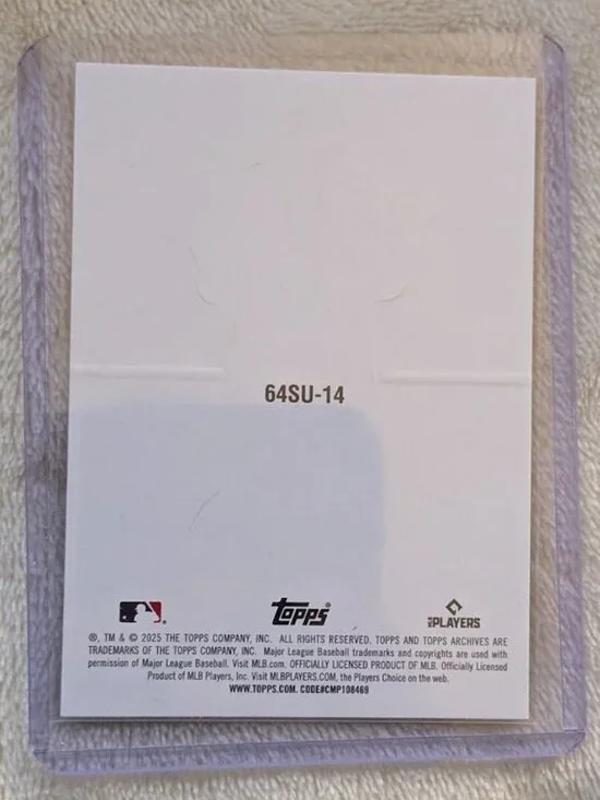 O1 2025 TOPPS Archives (1964) Yoshinobu Yamamoto #64SU-14 - Picture 3 of 3